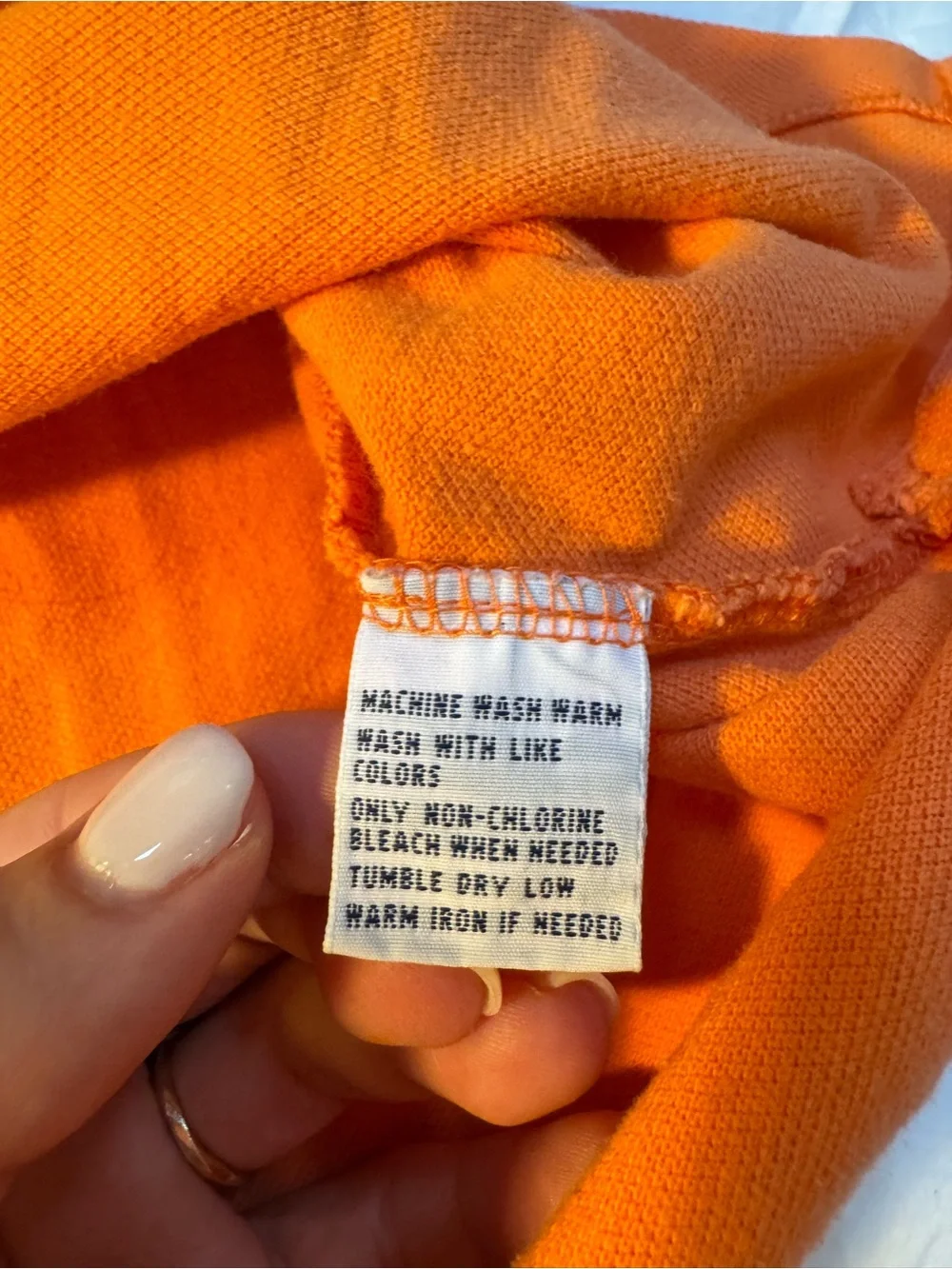 Genuine Y2K Polo Ralph Lauren Orange Cotton Mesh Polo Men’s L Blue Pony